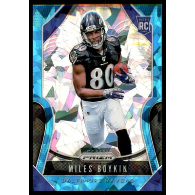 2019 Panini Prizm Prizms Blue Ice #351 Miles Boykin