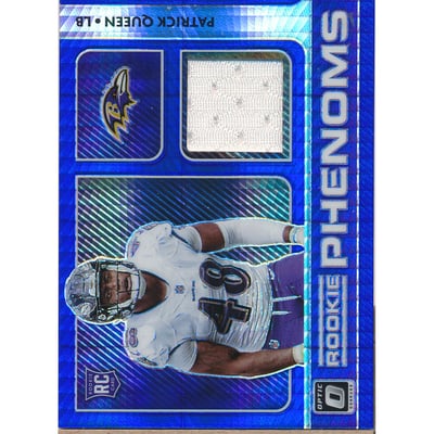 2020 Donruss Optic Rookie Phenoms Jerseys Horizontal Blue Hyper #32 Patrick Queen
