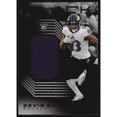 2020 Panini Black Rookie Influx Memorabilia #34 Devin Duvernay