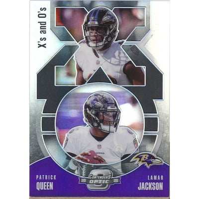 2020 Panini Contenders Optic Xs and Os #5 Lamar Jackson/Patrick Queen