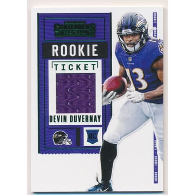 2020 Panini Contenders Rookie Ticket Swatches Variation #32 Devin Duvernay