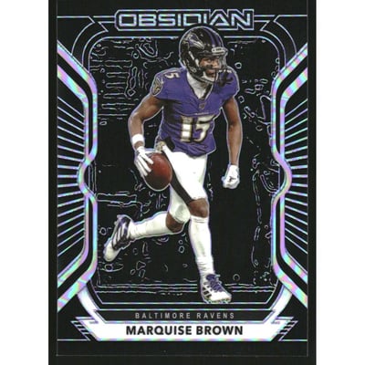 2020 Panini Obsidian Electric Etch Purple #88 Marquise Brown