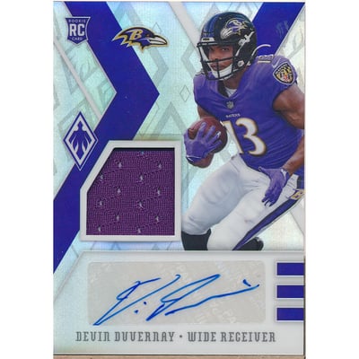 2020 Panini Phoenix Rookie Premiere Jersey Autographs #33 Devin Duvernay/299