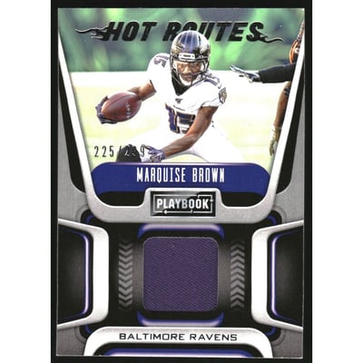 2020 Panini Playbook Hot Routes Jerseys #3 Marquise Brown