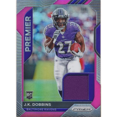 2020 Panini Prizm Premier Jerseys Pink #5 J.K. Dobbins
