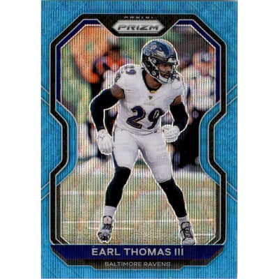 2020 Panini Prizm Prizms Blue Wave #42 Earl Thomas III
