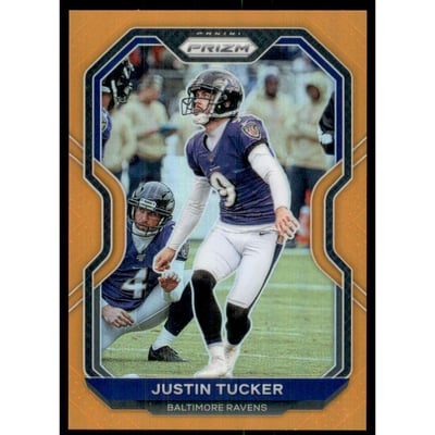 2020 Panini Prizm Prizms Orange #44 Justin Tucker