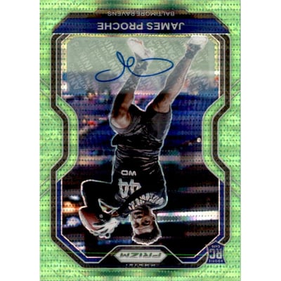 2020 Panini Prizm Rookie Autographs Prizms Neon Green Pulsar #382 James Proche