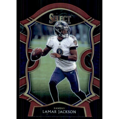 2020 Select Prizm Maroon Die Cut #3 Lamar Jackson