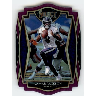 2020 Select Prizm Purple Die Cut #102 Lamar Jackson