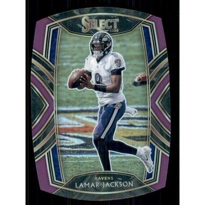 2020 Select Prizm Purple Die Cut #203 Lamar Jackson