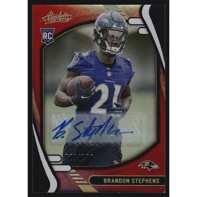 2021 Absolute Signature Rookies Spectrum Red #195 Brandon Stephens/100