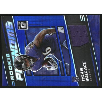 2021 Donruss Optic Rookie Phenoms Jerseys Blue Hyper #26 Tylan Wallace