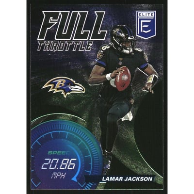 2021 Elite Full Throttle Green #8 Lamar Jackson