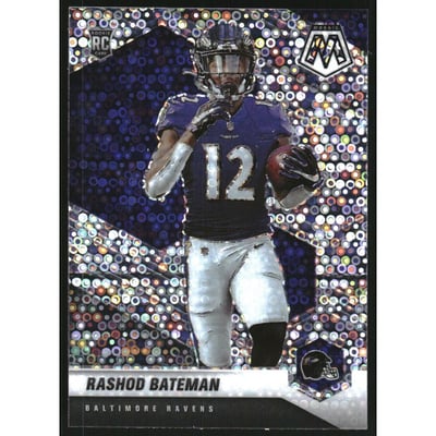 2021 Panini Mosaic Rookie Variations No Huddle #310 Rashod Bateman
