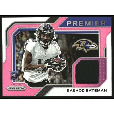2021 Panini Prizm Premier Jerseys Pink #10 Rashod Bateman