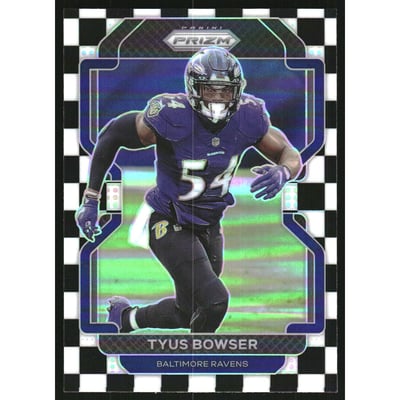 2021 Panini Prizm Prizms Black and White Checker #286 Tyus Bowser