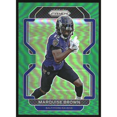 2021 Panini Prizm Prizms Green #280 Marquise Brown