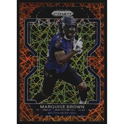 2021 Panini Prizm Prizms Lazer #280 Marquise Brown