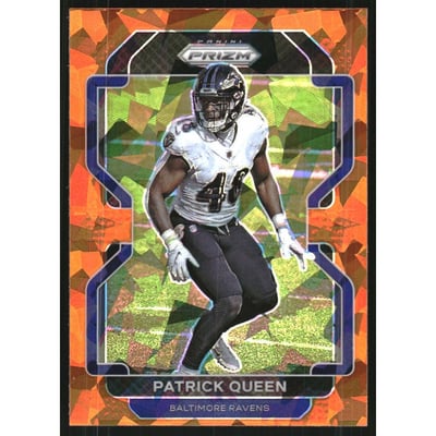 2021 Panini Prizm Prizms Orange Ice #285 Patrick Queen