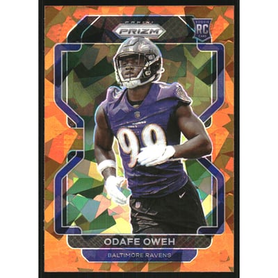 2021 Panini Prizm Prizms Orange Ice #380 Odafe Oweh