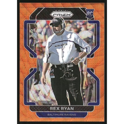 2021 Panini Prizm Prizms Orange Wave #289 Rex Ryan