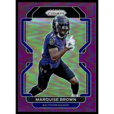2021 Panini Prizm Prizms Purple #280 Marquise Brown