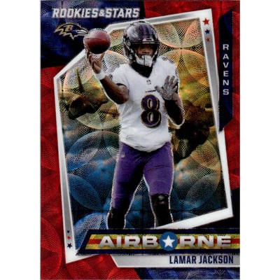 2021 Rookies and Stars Airborne Red Scope #9 Lamar Jackson