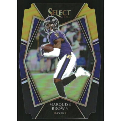 2021 Select Prizm Black and Gold Die Cut #105 Marquise Brown
