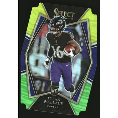 2021 Select Prizm Green and Yellow Die Cut #178 Tylan Wallace