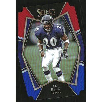 2021 Select Prizm Red and Blue Die Cut #140 Ed Reed