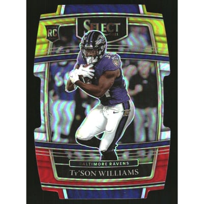 2021 Select Prizm Red and Yellow Die Cut #99 Ty'Son Williams