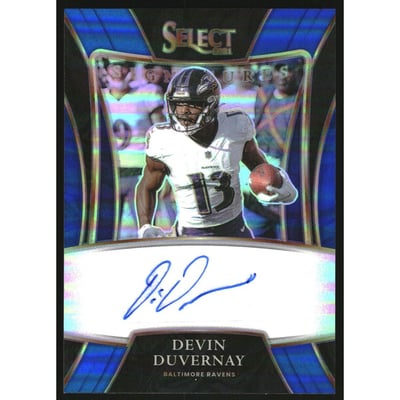 2021 Select Select Signatures Prizm Blue #54 Devin Duvernay/99