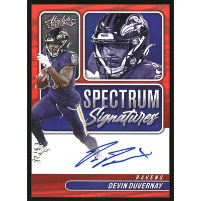 2022 Absolute Spectrum Signatures Orange #2 Devin Duvernay/50