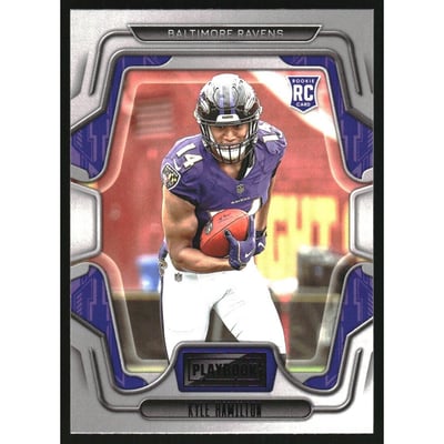 2022 Panini Playbook Purple #138 Kyle Hamilton