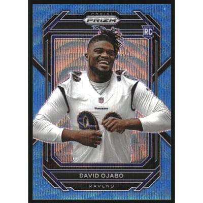 2022 Panini Prizm Prizms Blue Wave #388 David Ojabo