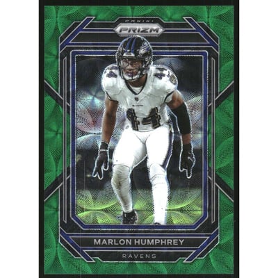 2022 Panini Prizm Prizms Green Scope #24 Marlon Humphrey