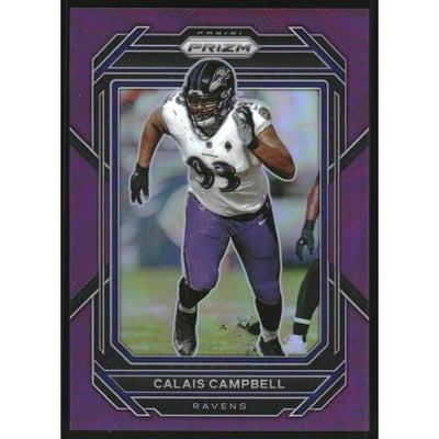 2022 Panini Prizm Prizms Purple #25 Calais Campbell