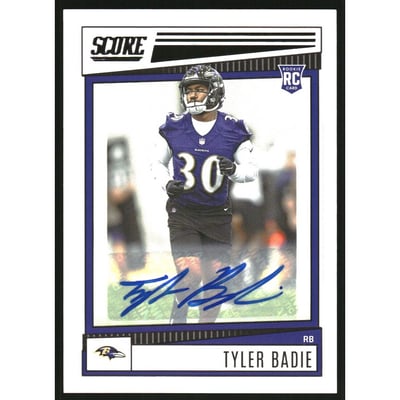 2022 Score Signatures #342 Tyler Badie