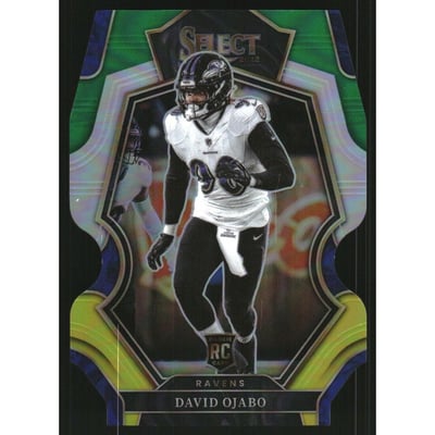 2022 Select Prizm Green and Yellow Die Cut #108 David Ojabo