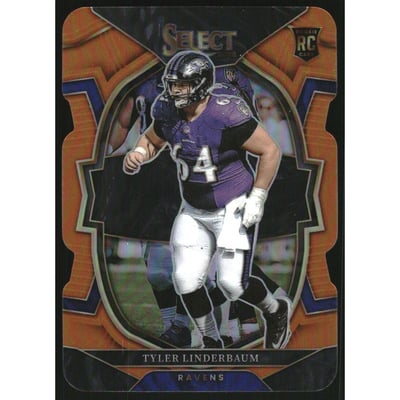 2022 Select Prizm Orange Die Cut #74 Tyler Linderbaum