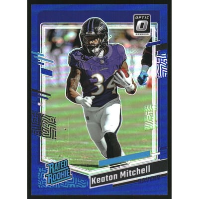 2023 Donruss Optic Blue #207 Keaton Mitchell RR