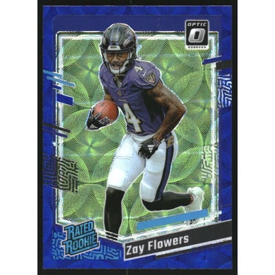 2023 Donruss Optic Blue Scope #210 Zay Flowers RR