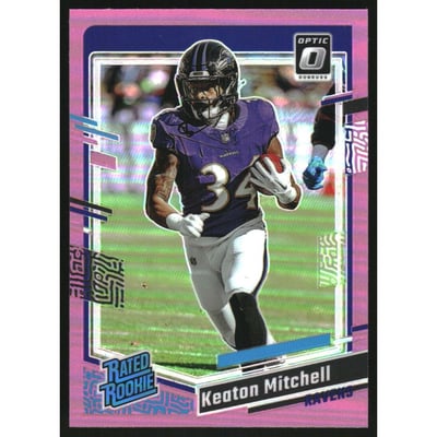 2023 Donruss Optic Pink #207 Keaton Mitchell RR