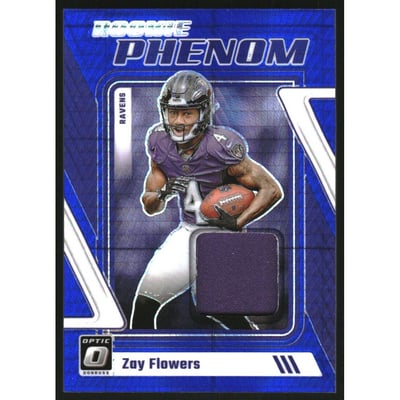 2023 Donruss Optic Rookie Phenoms Jerseys Blue Hyper #42 Zay Flowers