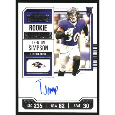 2023 Panini Contenders #300 Trenton Simpson AU RC