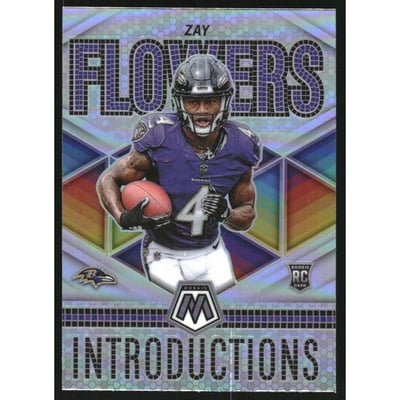 2023 Panini Mosaic Introductions Silver #8 Zay Flowers