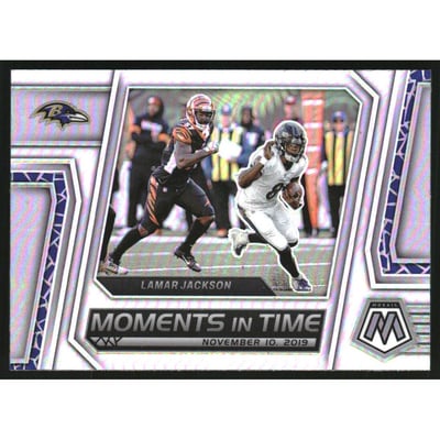 2023 Panini Mosaic Moments in Time Silver #23 Lamar Jackson