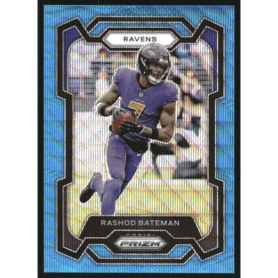 2023 Panini Prizm Prizms Blue Wave #20 Rashod Bateman