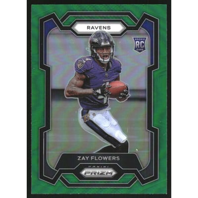2023 Panini Prizm Prizms Green #307 Zay Flowers